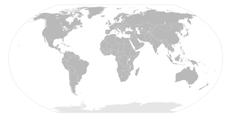 Source blank printable world map C