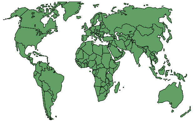 Political green transparent world map ( A1 )