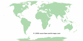 Printable blank green-white world map C5